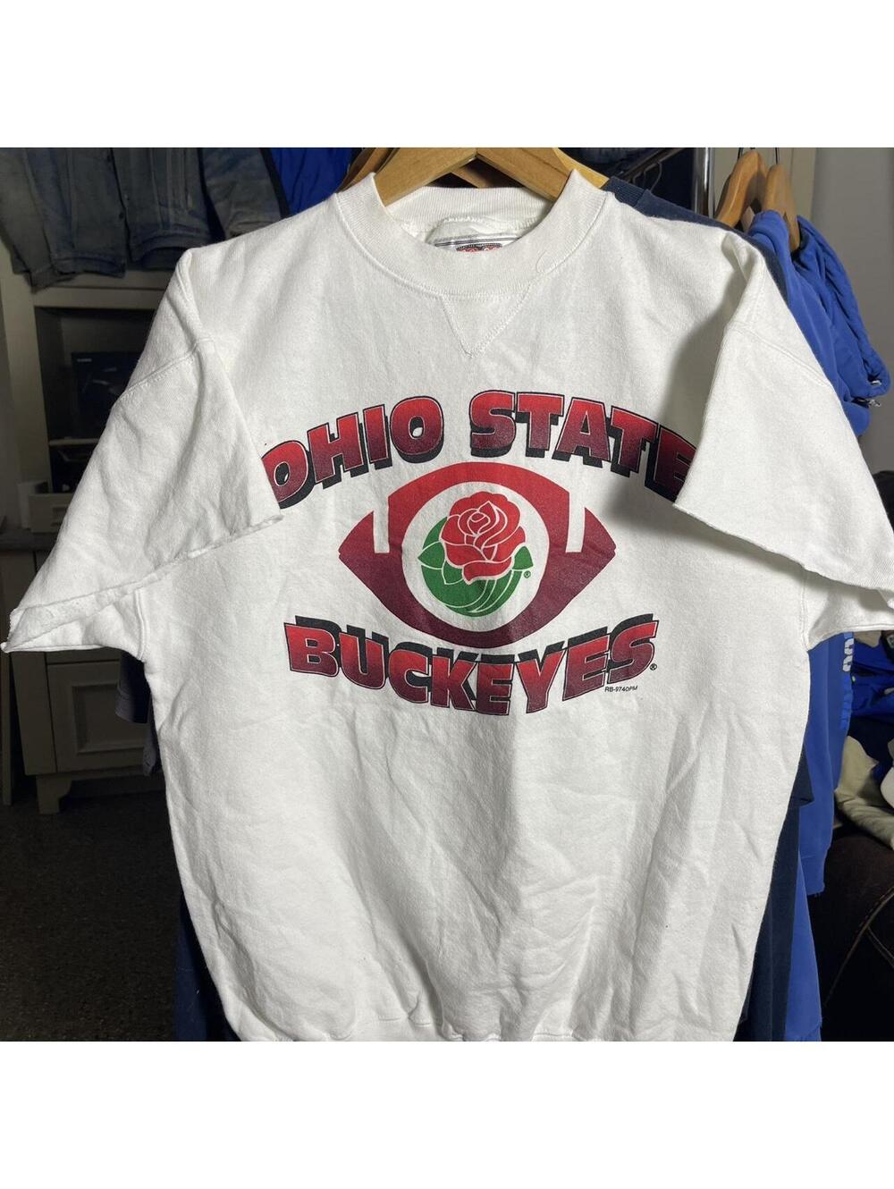 Vintage Ohio State Buckeyes Cut Sleeve Sweatshirt